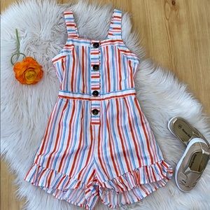 Girls Open Back Romper